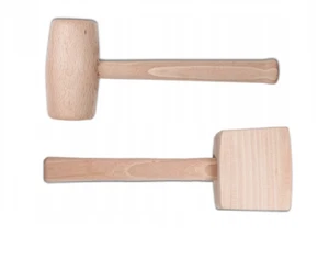 Holzhammer Schreinerhammer Klopfholz Holz Hammer RUND 350g oder ECKIG 550g - Bild 1 von 2