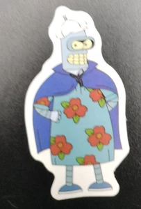 Bender Floral Dress and Cape Futurama Vinyl Decal Sticker for Tumblers Laptops - Picture 1 of 2