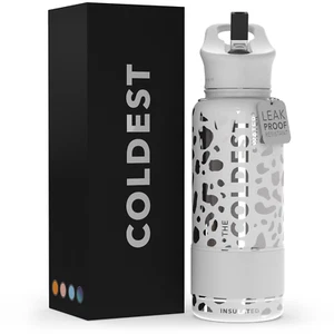 The Coldest 32 Sports Water Bottle Wide Mouth Insulated Stainless Steel-32oz Jug - Picture 1 of 330