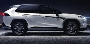 Toyota RAV 4 Upper Body Stripe Graphics Both Sides Decals Stickers - Picture 1 of 4