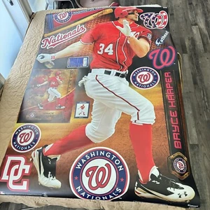 LARGE Bryce Harper Washington Nationals Fathead BIG Poster Sticker 51” By 76” BN - Picture 1 of 6