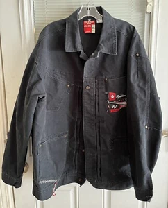 Rocawear Jacket Vntg Black Ripstop Button Close Jacket Snap Cuff Patches Sz XL - Picture 1 of 12