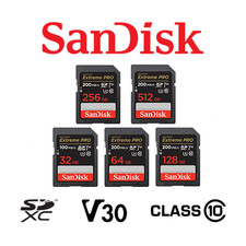 Sandisk SD Extreme PRO 32GB 64GB 128GB 256GB 512GB SDXC Memory Card Nikon Canon