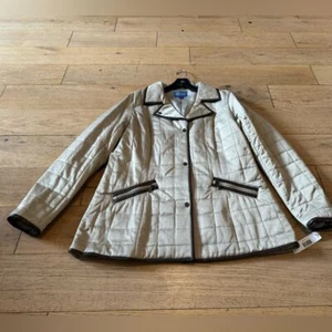 Pendleton Quilted Beige and Brown Accent Button Front Women's Jacket Sz XL - Picture 1 of 14