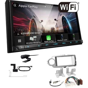 Kenwood Autoradio WiFi CarPlay Android Auto für Toyota Yaris ab 2011 silber - Bild 1 von 6