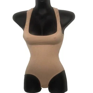 FIX Shapewear Beige Racerback High compression bodysuit size L/XL NWOT - Picture 1 of 6