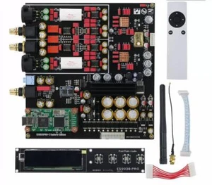 Doppia scheda decoder ES9038PRO scheda DAC DSD 384K Amanero decoder USB Bluetooth - Foto 1 di 4