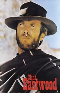 CLINT EASTWOOD ~ PONCHO PARA FUMAR ~ PÓSTER DE PELÍCULA 24x36 ~ Western Good Bad Ugly - Imagen 1 de 1