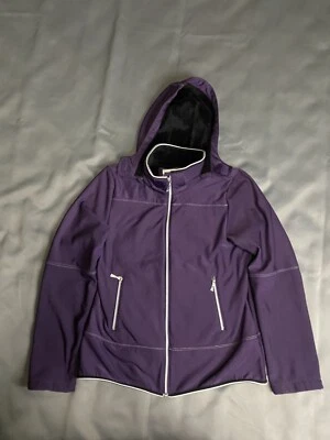 Purple Faux Fur Lined 'WEATHERPROOF Since 1948' Full Zip JACKET Hooded Sz M - Image 1 of 4