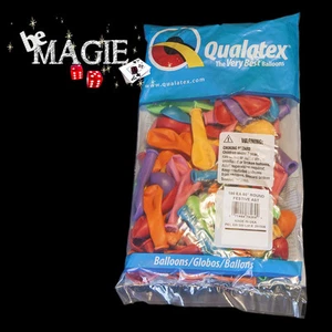 100 Ballons Qualatex ROND 5" FESTIVE - Magie - sac sculpture - Picture 1 of 1