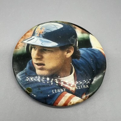 1985-89 Lenny Dykstra New York Mets 3" Pinback Button - Image 1 of 4