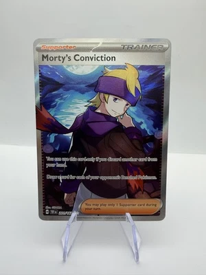 Pokemon TCG - Morty's Conviction #201/162 Ultra Rare SV05: Temporal Forces NM - Image 1 of 2