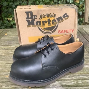 Dr Martens Puntera de Acero Seguridad 1461 De Colección Hecho en Inglaterra 3 Agujeros Reino Unido 9 UE 43 - Imagen 1 de 16