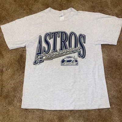 VTG Houston Astros Logo 7 Competitor T Shirt 1994 Blue & Gold Glitter Sz L - Image 1 of 4