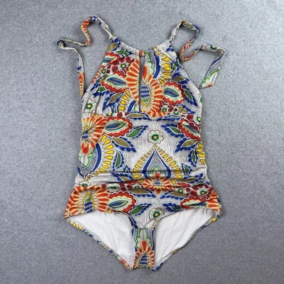 Anthropologie HUIT 8 LITTLE MANGO TANGO  SWIMSUIT  Maillot US Sz L Hibiscus - Image 1 of 4