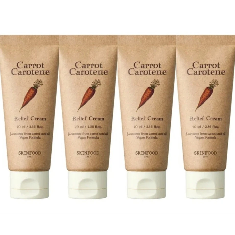 SKINFOOD Carrot Carotene Relief Cream 70ml*4Pcs - FREE SHIPPING - Image 1 of 1