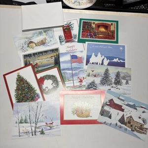 Vintage Weihnachtsfeiertag NEU Grußkarten mit Umschlägen Menge 12 unbenutzt - Bild 1 von 7