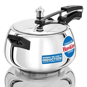 Hawkins 5 Litre Contura Pressure Cooker, Stainless, Inner Lid, Handi, Induction - Picture 1 of 8