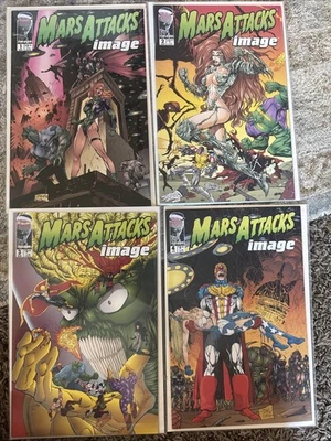 Mars Attacks Image #1-4 Complete Set Image Comics Topps Spawn Savage Nm 9.8 - Image 1 of 4