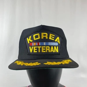 Cappello KOREA VETERAN New Era Made in USA nero berretto snapback ricamato - Foto 1 di 8