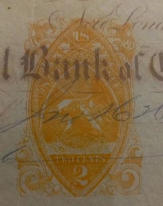 1868 New London, CT. National Bank of Commerce New London Northern Railroad Co. - Picture 1 of 10