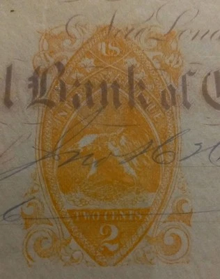 1868 New London, CT. National Bank of Commerce New London Northern Railroad Co. - Image 1 of 4