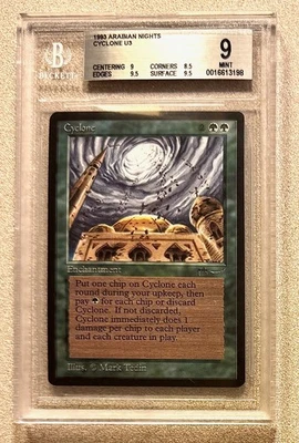 Cyclone MTG Arabian Nights U3 Magic the Gathering BGS 9 Mint 2x9.5 near Gem - Image 1 of 2