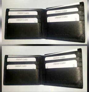 Neu Menge 2 Ironton Herren Echtleder mehrere Taschen Doppelfaltung Geldbörse 77510 - Bild 1 von 5