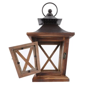 Rustikale Wohnkultur Hängen Laterne Lampe Rustikalen Kerze Halter - Bild 1 von 12