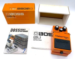 Boss DS-1 Effetto Distorsione Pedale Chitarra Effetti FX DS1 Arancione Giappone 1985 con scatola - Foto 1 di 2