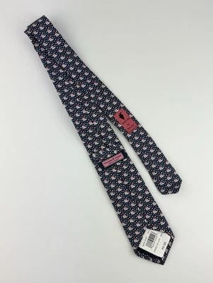 Vineyard Vines Tie Boys 48'' Blue Classic Santa Whale Christmas 100% Silk Kids - Image 1 of 4