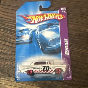 2008 Hot Wheels #155 Team: Engine Revealers 3/4 '57 CHEVY White w/Red 5 Spokes - Bild 1 von 2
