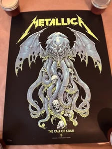 2023 Metallica The Call of Ktulu Limited 379/800 Poster Luke Preece Concert - Picture 1 of 6