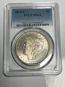 1879 - 1 Dollar Morgan Silber Dollar PCGS MS64 - Bild 1 von 5