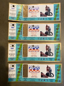 1987 Indianapolis/Indy 500 Tickets (4) Al Unser winner 5/24/87 - set - Picture 1 of 3