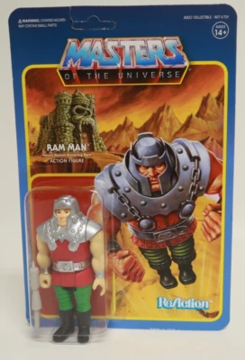RAM MAN ReAction Super7 3.75" Figure Masters of the Universe MOTU 2018 Unpunched - Image 1 of 4