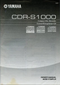 Yamaha CDR-S1000 Compact Disc Recorder / CD Player Owner's Manual - Picture 1 of 3