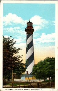 AK Anastasia Leuchtturm bei St Augustine Island FL 1920er Jahre  - Bild 1 von 3