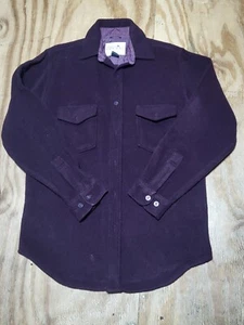 fox knapp Wool Shirt Black Heavy Weight Button-down @LRACK COLLAR LONGSLEEVE  - Picture 1 of 7