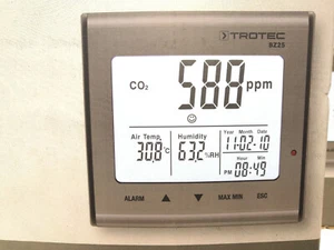 TROTEC CO2 Luftqualitätsmonitor BZ25 Air Quality, Kohlendioxid Messgerät Prüfer - Picture 1 of 3