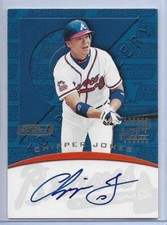 2001 TOPPS FUSION GALLERY CHIPPER JONES AUTOGRAPH AUTO ATLANTA BRAVES #1