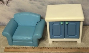 VTG. Little Tikes My Size Barbie Dollhouse Furniture & Mattel Living In Style - Picture 1 of 9