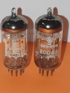 2x Siemens & Halske Röhren Tubes ECC82 / 12AU7 chrom/nickel plates, 2 Post 1962 - Picture 1 of 5