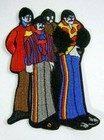 Mod BEATLES Figures - Yellow Submarine -Embroidered Iron-On Patch - 3 1/2"