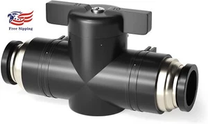 Pneumatik Kugelhahn Luftmengenregelventil Push to Connect Fitting 8mm Rohr Außendurchmesser  - Bild 1 von 5