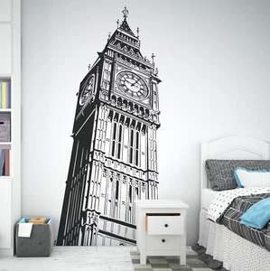 Big Ben London Vinyl-Wandtattoo - Aufkleber Wohndeko Kunst, große Größen se251 - Bild 1 von 12