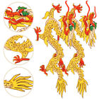  Wear-resistant Patches Dragon Appliques Lunar Year Sew Cloth Embroidered