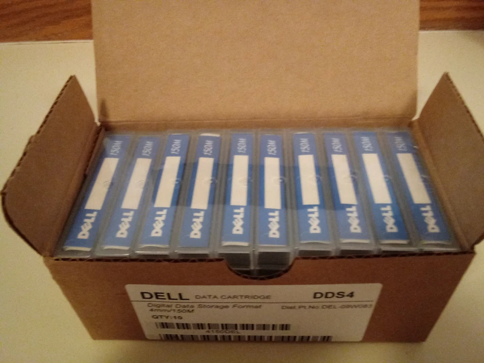 10 Packung DELL 4mm 150m DDS-4 Klebeband Patrone 20/40GB 09W083 - Bild 1 von 2