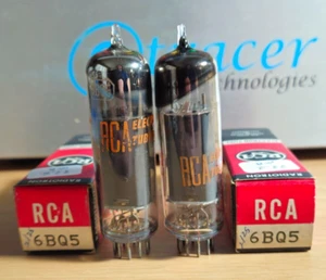 EL84 6BQ5 RCA POWER TUBE 4% MATCH PAIR NOS *eTRACER* - Picture 1 of 2