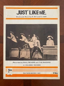 Paul Revere And the Raiders Just Like Me sheet music. - Picture 1 of 3